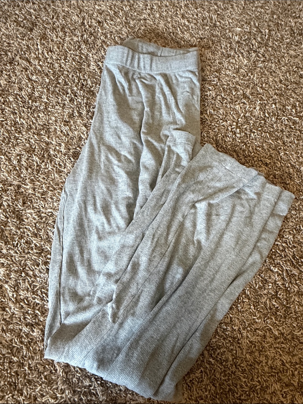 SKIMs Women's Light Gray Ribbed Lounge set